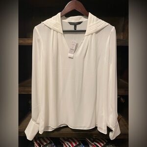 White House Black Market white blouse